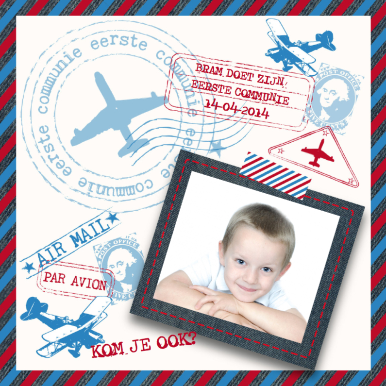 Communie Airmail - Communiekaarten Communiekaarten - Communie Airmail