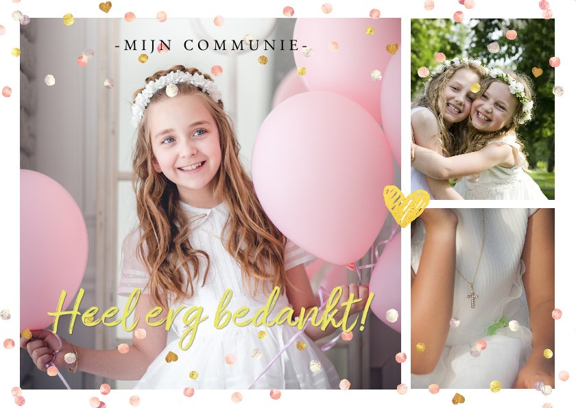 Communie bedankkaart foto's - Communiekaarten Communiekaarten - Communie bedankkaart foto's