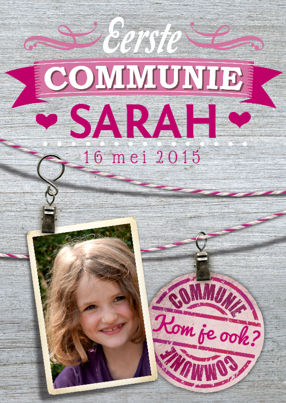 communie kaart waslijn meisje - Communiekaarten Communiekaarten - communie kaart waslijn meisje
