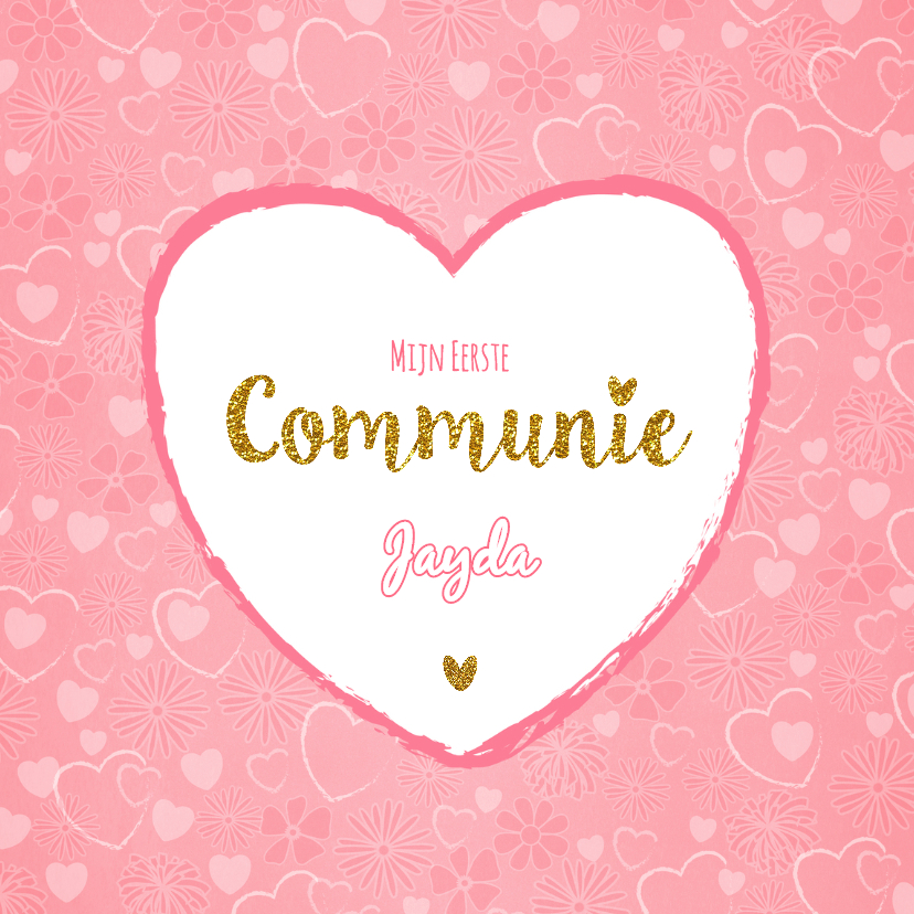 Communie lief en vleugje glamour - Communiekaarten Communiekaarten - Communie lief en vleugje glamour