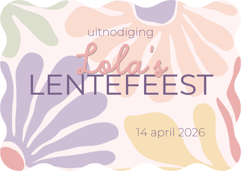 Communiekaarten - Communie uitnodiging abstracte kleurrijke bloemen