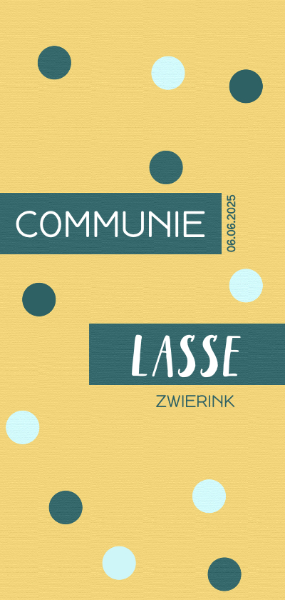 Communie uitnodiging Daan - Communiekaarten Communiekaarten - Communie uitnodiging Daan