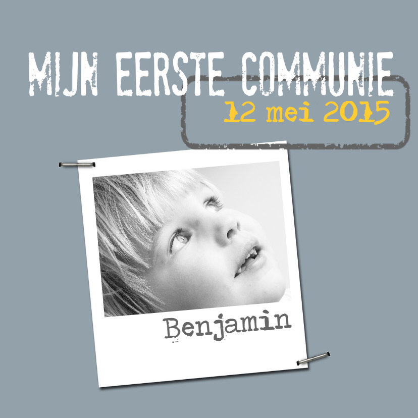 Communiekaart Benjamin - Communiekaarten Communiekaarten - Communiekaart Benjamin