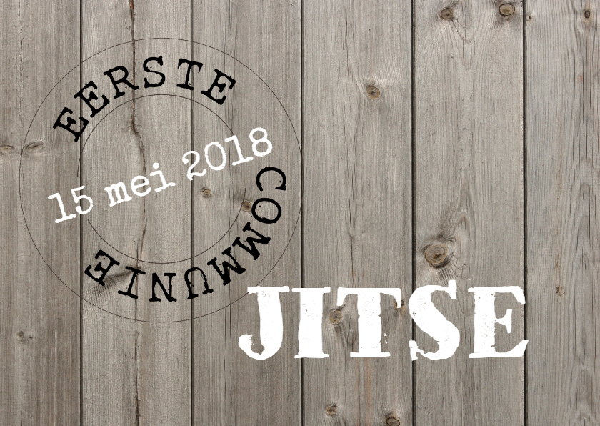 Communiekaart Jitse - Communiekaarten Communiekaarten - Communiekaart Jitse