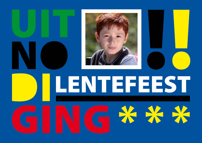 lentefeest blauw - Communiekaarten Communiekaarten - lentefeest blauw