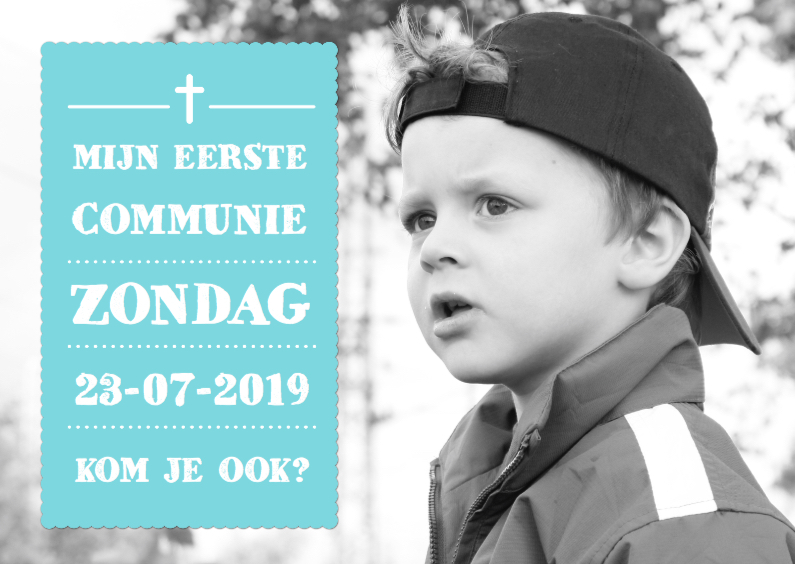 Uitnodiging Communie Foto - Communiekaarten Communiekaarten - Uitnodiging Communie Foto