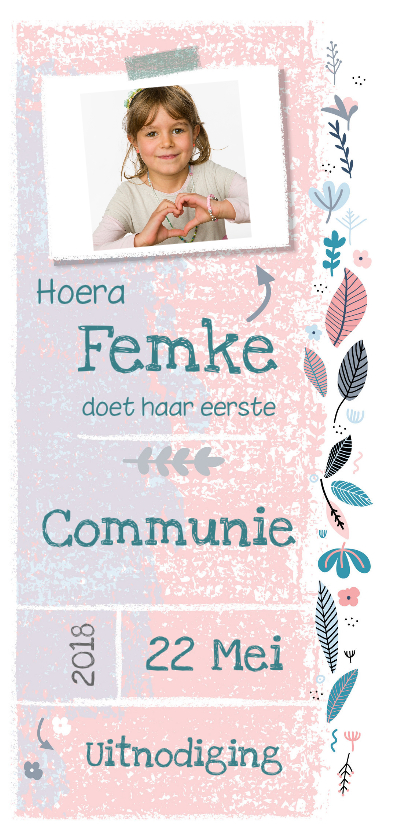 Uitnodiging voor communiefeest - Communiekaarten Communiekaarten - Uitnodiging voor communiefeest