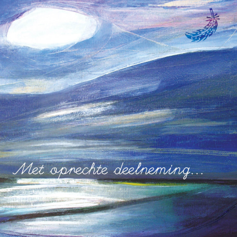Condoleance kaart lucht zee - Condoleancekaarten Condoleancekaarten - Condoleance kaart lucht zee