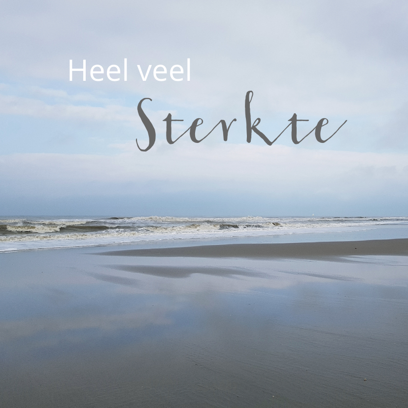 Condoleancekaarten - Condoleance kaart - zee en strand