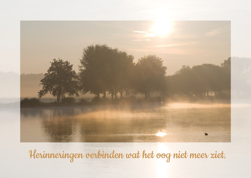 Condoleance rivier zonop - Condoleancekaarten Condoleancekaarten - Condoleance rivier zonop