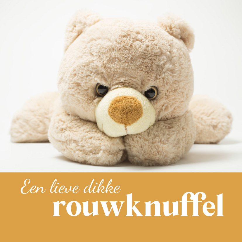 Condoleancekaarten - Condoleance rouwknuffel kind