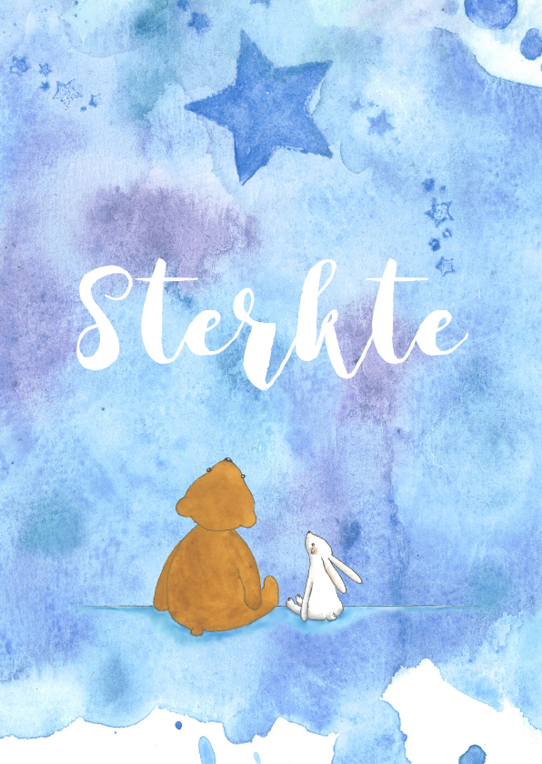 Condoleance sterren en knuffels - Condoleancekaarten Condoleancekaarten - Condoleance sterren en knuffels