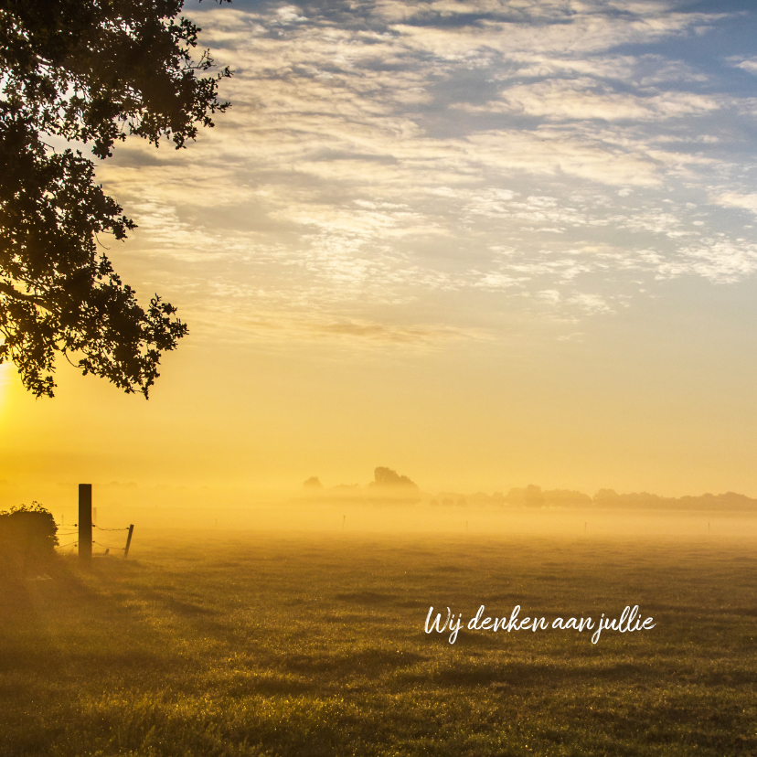 Condoleancekaarten - Condoleance zonsopkomst kleur