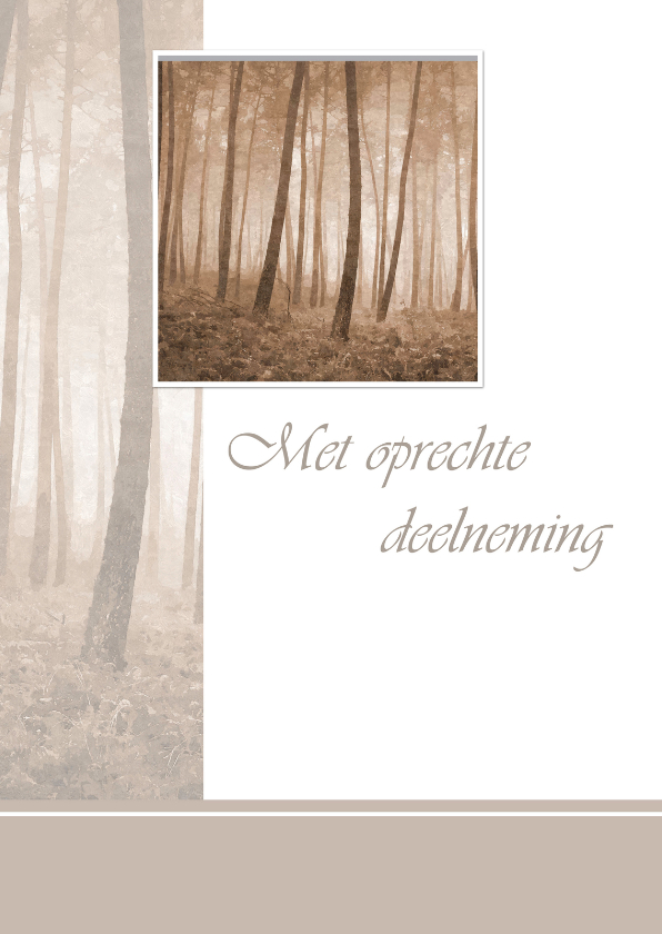 Condoleancekaart bomen - Condoleancekaarten Condoleancekaarten - Condoleancekaart bomen