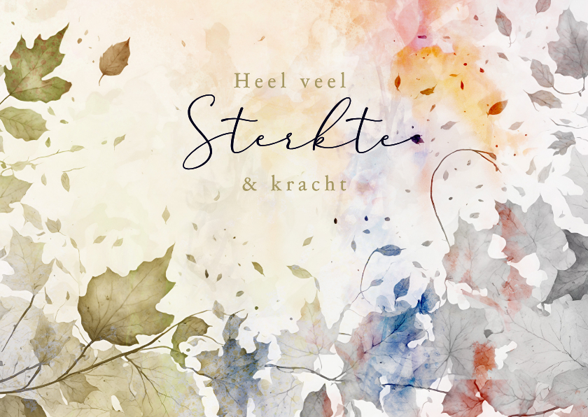 Condoleancekaart herfstwind - Condoleancekaarten Condoleancekaarten - Condoleancekaart herfstwind