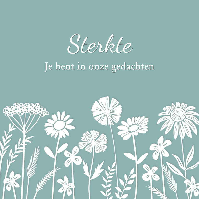 Condoleancekaart kruiden en bloemen - Condoleancekaarten Condoleancekaarten - Condoleancekaart kruiden en bloemen