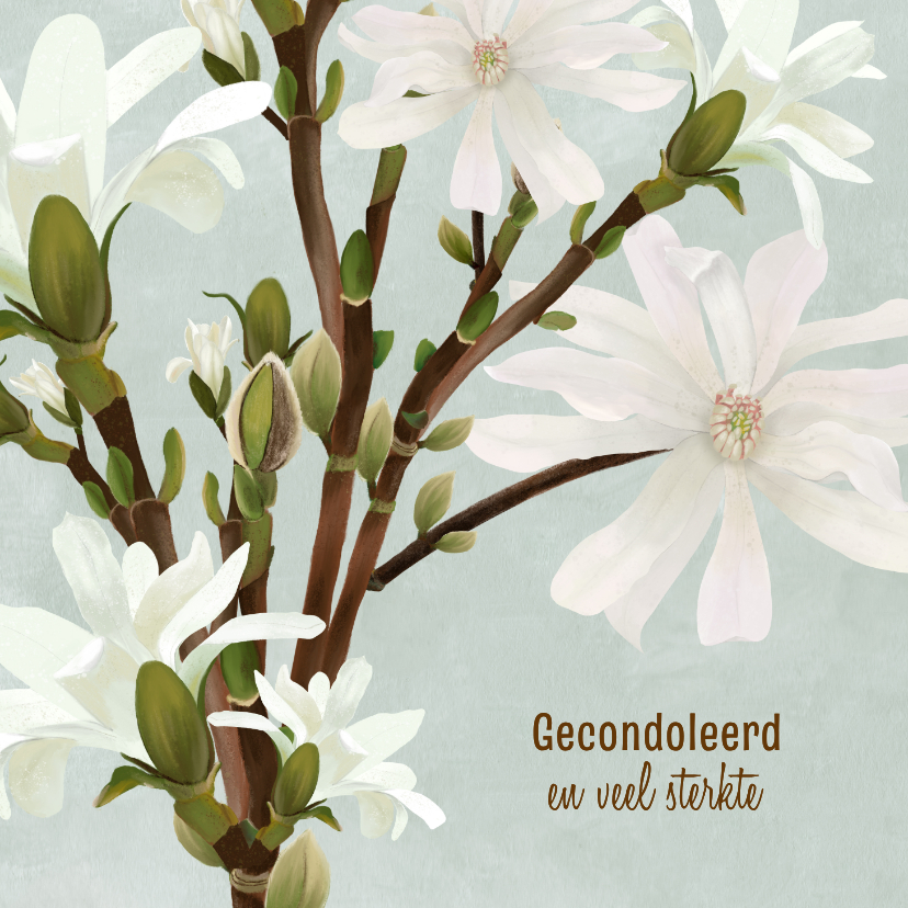 Condoleancekaarten - Condoleancekaart 'Magnolia'