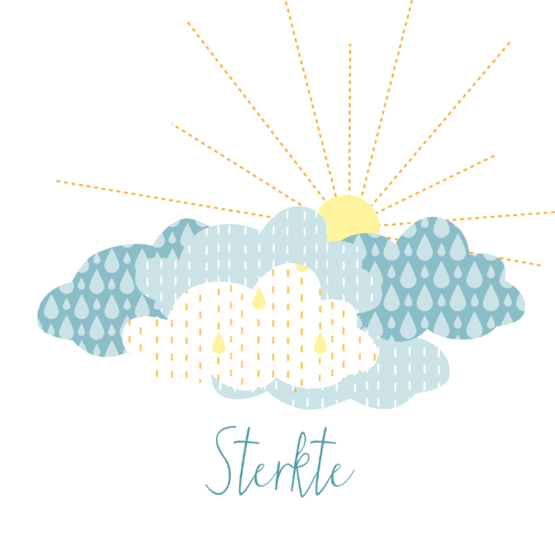Condoleancekaart met wolken - Condoleancekaarten Condoleancekaarten - Condoleancekaart met wolken