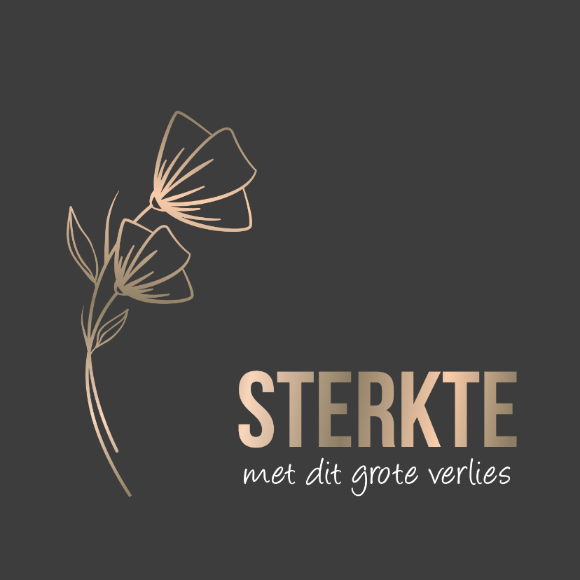 Condoleancekaarten - Condoleancekaart - sterkte - bloem