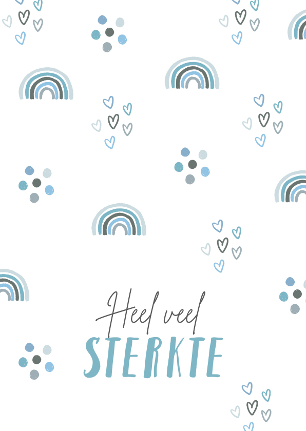 Condoleancekaart sterkte verlies kind regenboog jongen - Condoleancekaarten Condoleancekaarten - Condoleancekaart sterkte verlies kind regenboog jongen