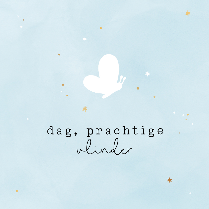 Condoleancekaart stilgeboren baby prachtige vlinder blauw - Condoleancekaarten Condoleancekaarten - Condoleancekaart stilgeboren baby prachtige vlinder blauw
