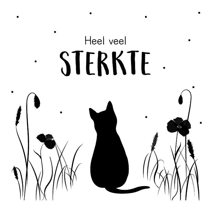 Condoleancekaarten - Condoleancekaart verlies van een kat 