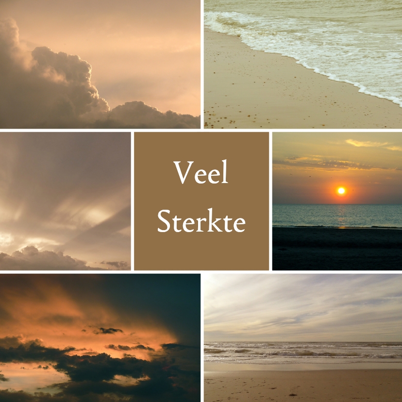 Condoleancekaart - Zee en wolken - Condoleancekaarten Condoleancekaarten - Condoleancekaart - Zee en wolken