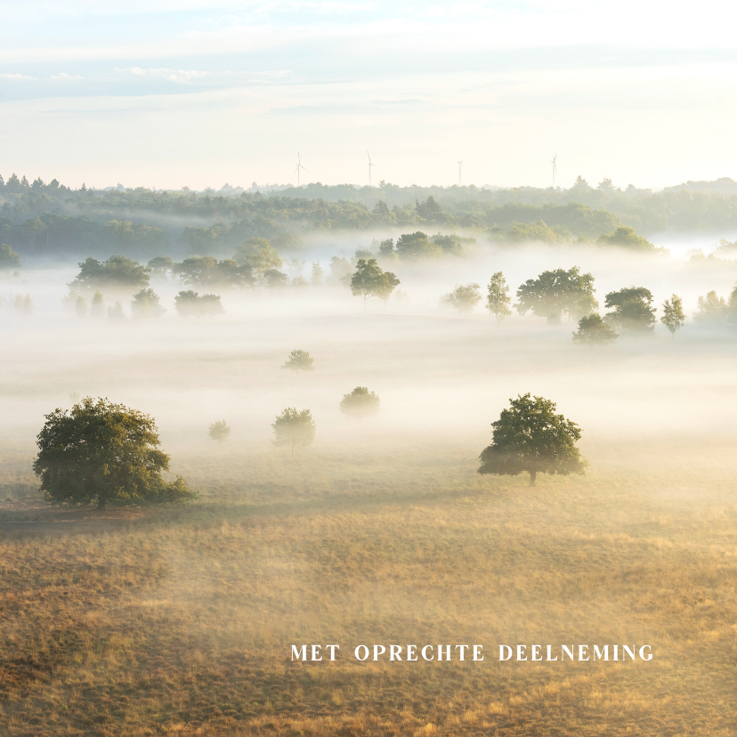 Condoleancekaarten - Condoleancekaart zonsopkomst op de hei