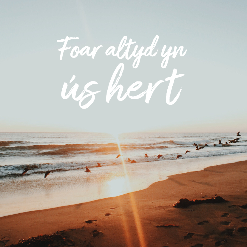 Fryske condoleance - Foar altyd yn ús hert - Condoleancekaarten Condoleancekaarten - Fryske condoleance - Foar altyd yn ús hert