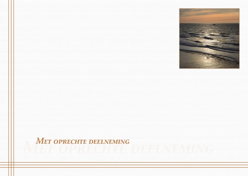 Gecondoleerd XXXVII - Condoleancekaarten Condoleancekaarten - Gecondoleerd XXXVII