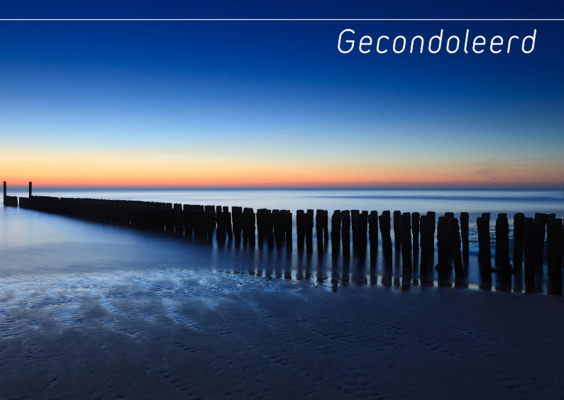 Golfbreker in Zeeland - Condoleancekaarten Condoleancekaarten - Golfbreker in Zeeland