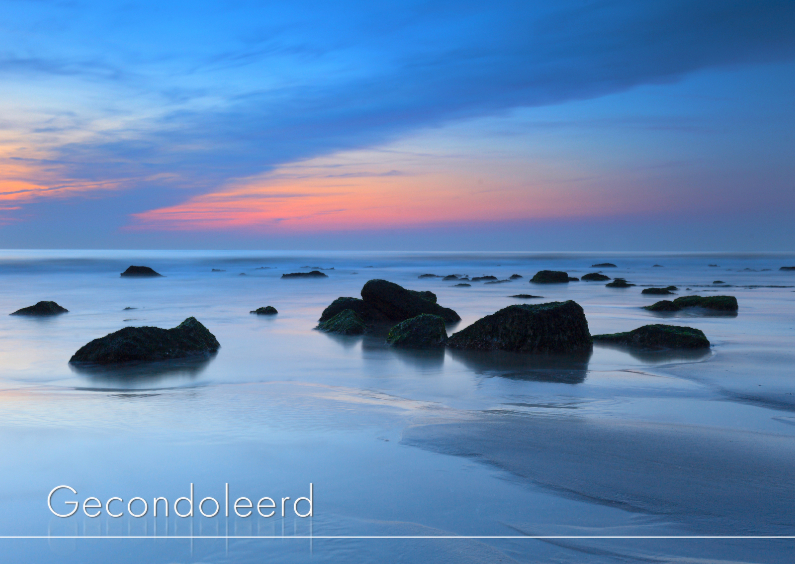 Rotsen in de Noordzee - Condoleancekaarten Condoleancekaarten - Rotsen in de Noordzee