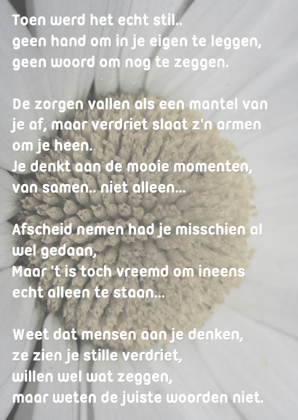 rouwgedicht ziekte of dementie - Condoleancekaarten Condoleancekaarten - rouwgedicht ziekte of dementie
