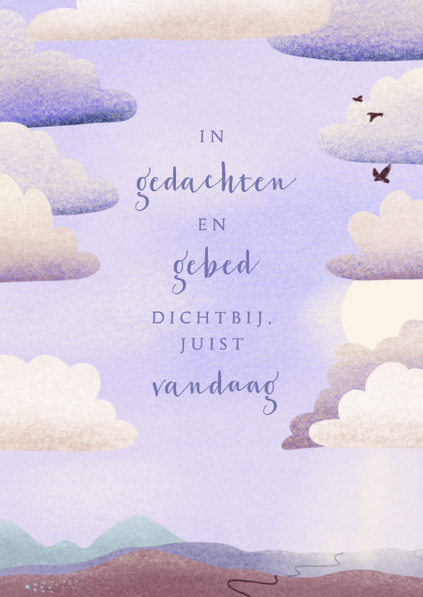 Condoleancekaarten - Sterkte of condoleance bij een jaar geleden