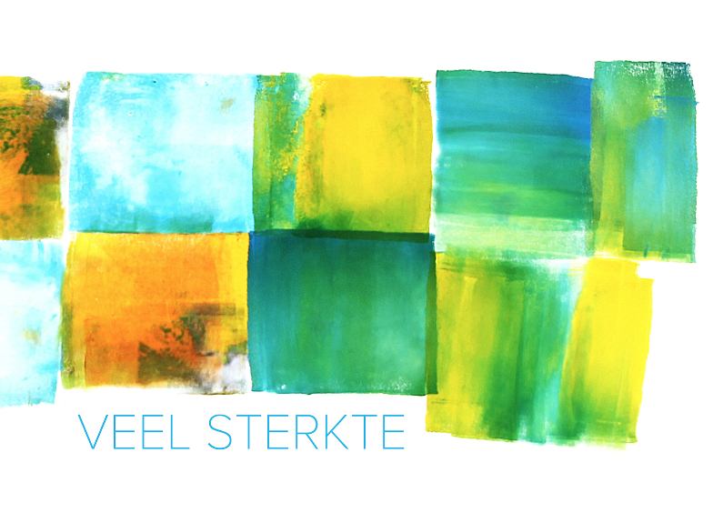 Veel sterkte - abstract - Condoleancekaarten Condoleancekaarten - Veel sterkte - abstract