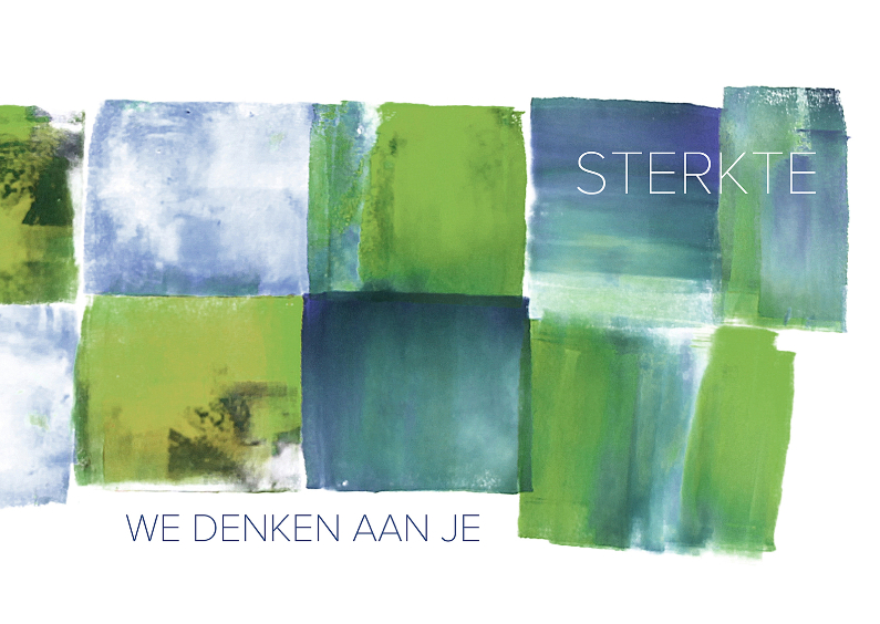 We denken aan je - blauw - Condoleancekaarten Condoleancekaarten - We denken aan je - blauw