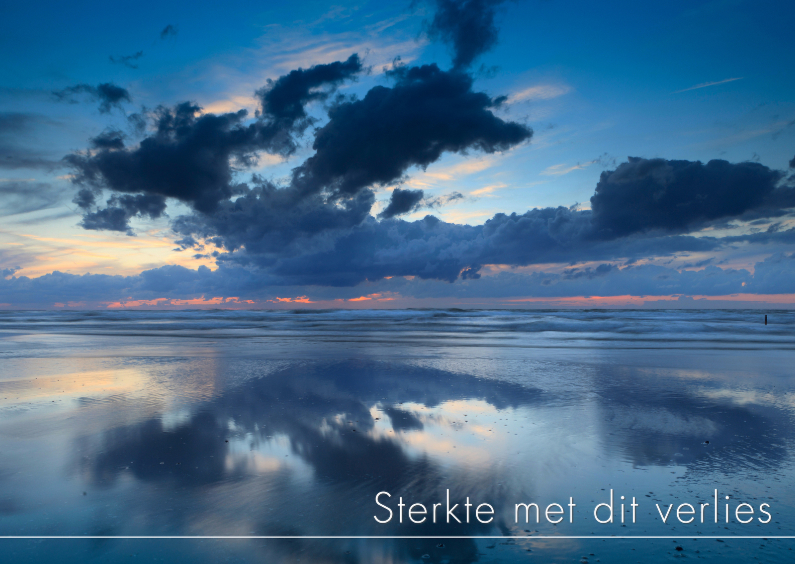 Wolken langs de kust - Condoleancekaarten Condoleancekaarten - Wolken langs de kust