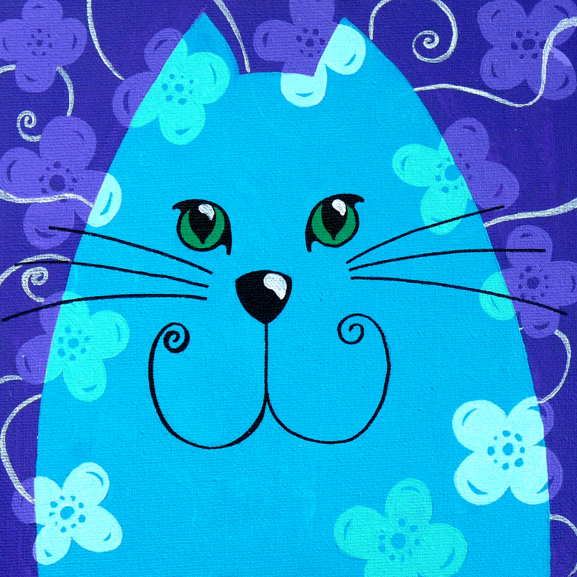 Dierenkaarten - Dierenkaart blauwe kat