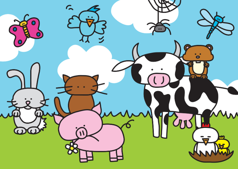 Dierenkaart Boerderij - Dierenkaarten Dierenkaarten - Dierenkaart Boerderij
