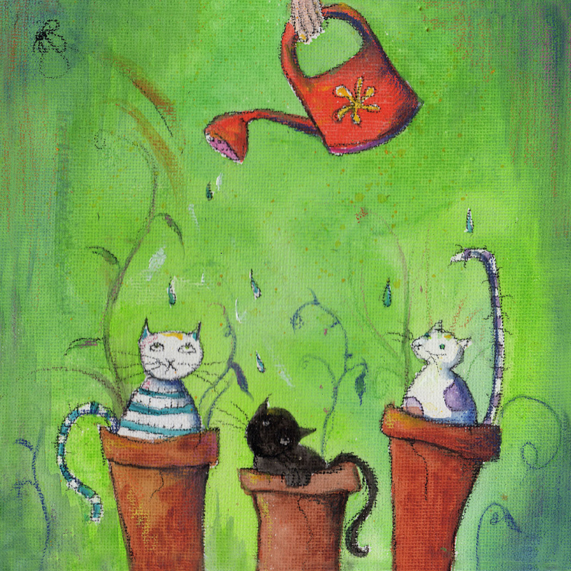 Dierenkaart Growing cats - Dierenkaarten Dierenkaarten - Dierenkaart Growing cats