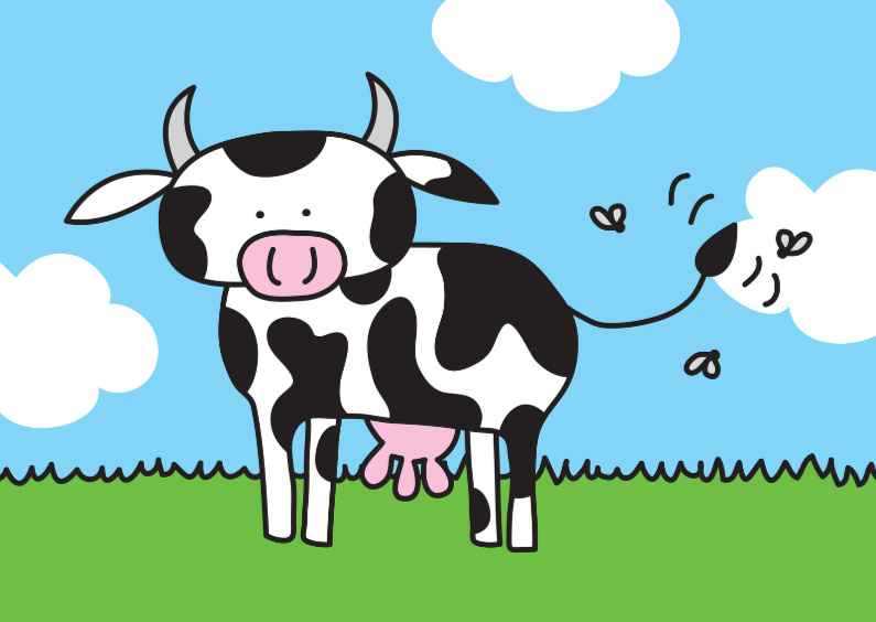 Dierenkaart Koe - Dierenkaarten Dierenkaarten - Dierenkaart Koe