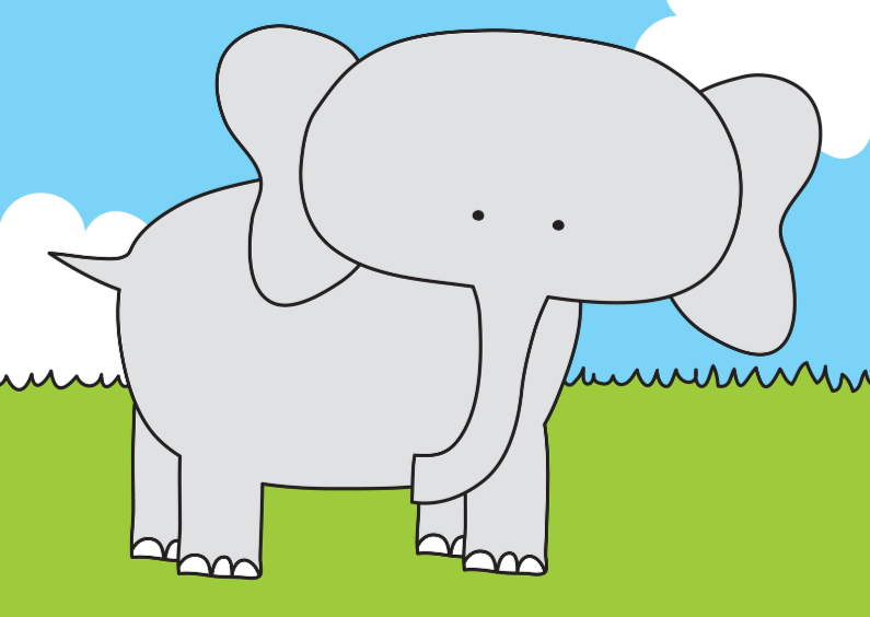 Dierenkaart Lieve Olifant - Dierenkaarten Dierenkaarten - Dierenkaart Lieve Olifant