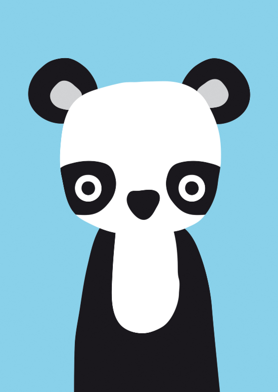 Dierenkaart Pandabeer - Dierenkaarten Dierenkaarten - Dierenkaart Pandabeer