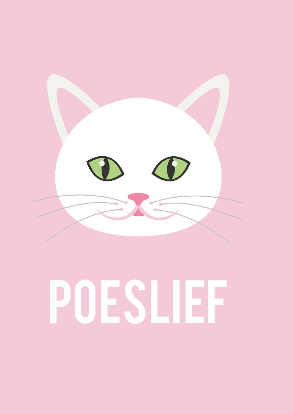Dierenkaartje poeslief - ME - Dierenkaarten Dierenkaarten - Dierenkaartje poeslief - ME