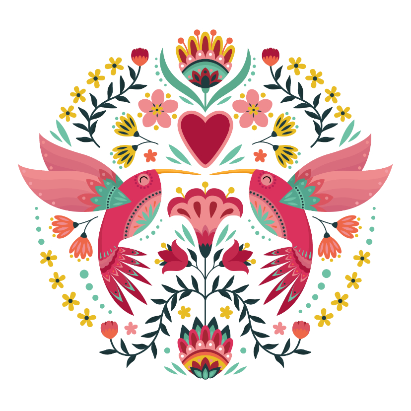 Kleurrijke dierenkaart met sierlijke colibri - Dierenkaarten Dierenkaarten - Kleurrijke dierenkaart met sierlijke colibri