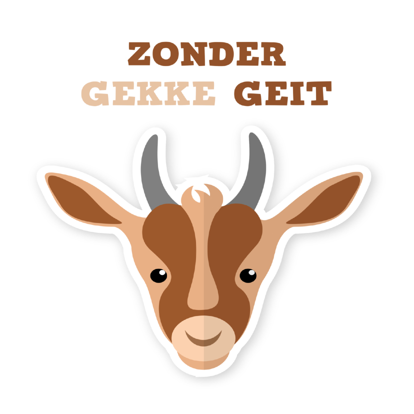 zomaar kaart gekke geit ME - Dierenkaarten Dierenkaarten - zomaar kaart gekke geit ME