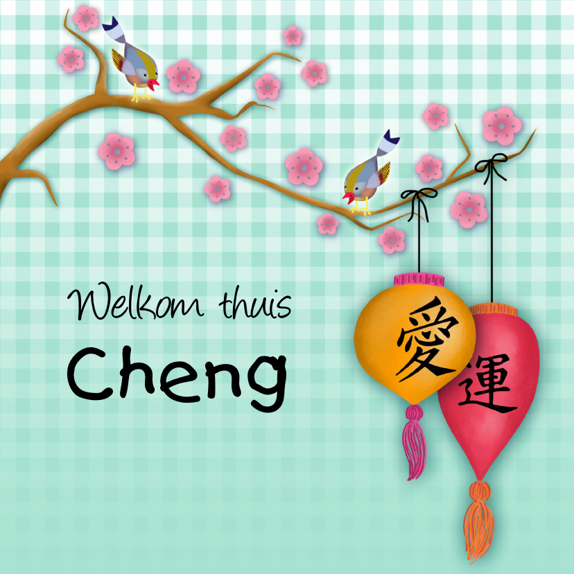 Felicitatiekaarten - Adoptiekaartje from China