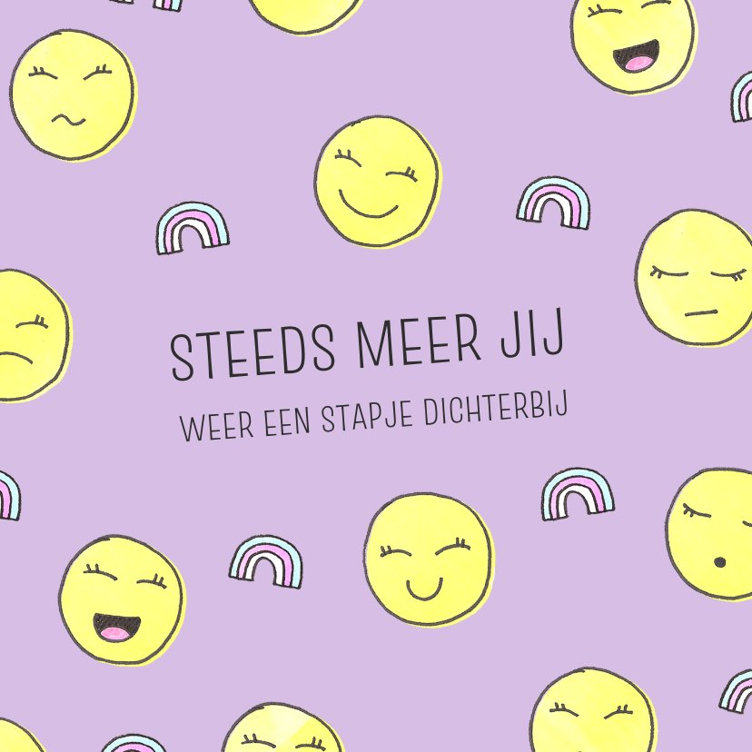 Felicitatiekaarten - All the feels smileys trans felicitatie kaart