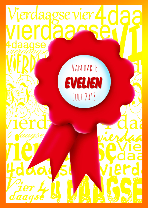 Avond4daagse Roset - Felicitatiekaarten Felicitatiekaarten - Avond4daagse Roset