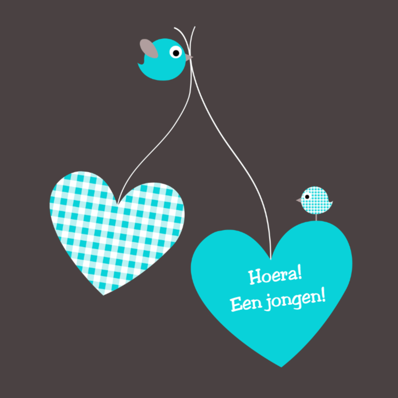 Ballonharten met vogeltjes - Felicitatiekaarten Felicitatiekaarten - Ballonharten met vogeltjes